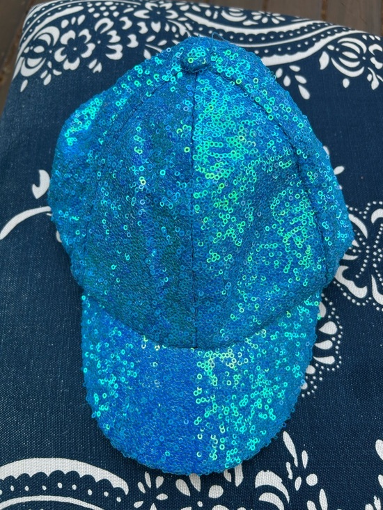 Justice Other - Justice Teal Blue Sequin Baseball Cap with Velcro closure
